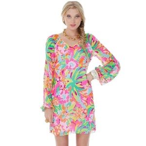 Lilly Pulitzer Carleigh Silk Tunic Dress in Multi Lulu, Size 2.